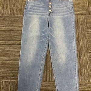 Women's Blue High-Waisted Jeans